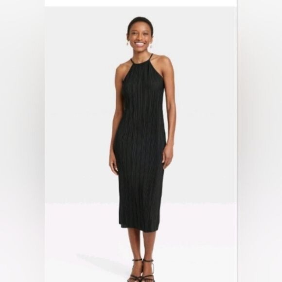 A.New Day Womens Black Lace Halter Dress XXL - Picture 1 of 6